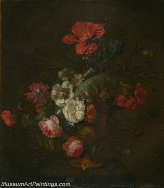 Jan van Huysum Flowers in a Stone Vase Painting