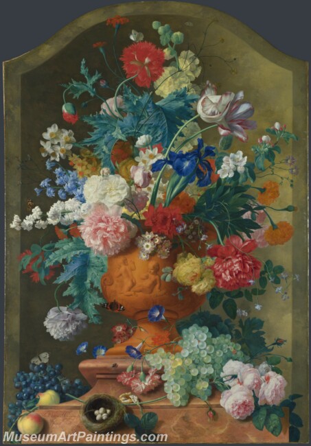 Jan van Huysum Flowers in a Terracotta Vase Painting