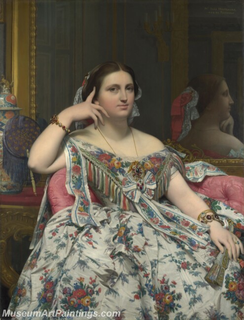 Jean Auguste Dominique Ingres Madame Moitessier Painting