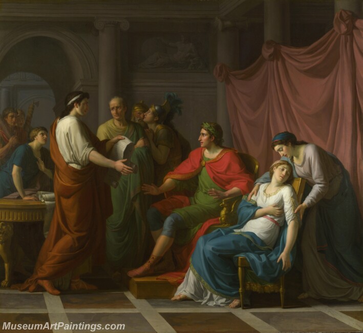 Jean Joseph Taillasson Virgil reading Aeneid to Augustus and Octavia Painting