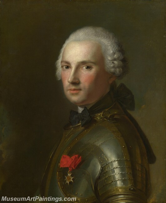 Jean Marc Nattier Portrait of a Man in Armour Painting