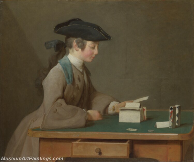 Jean Simeon Chardin The House of Cards Painting