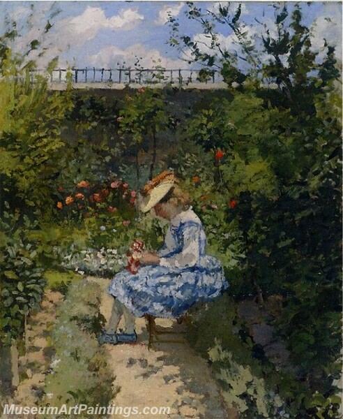 Jeanne in the Garden Pontoise Painting