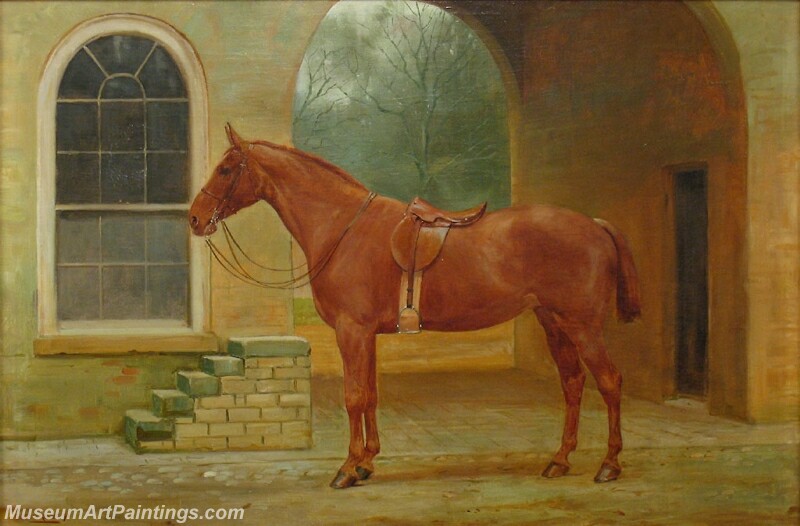 Jemima in Stableyard Painting