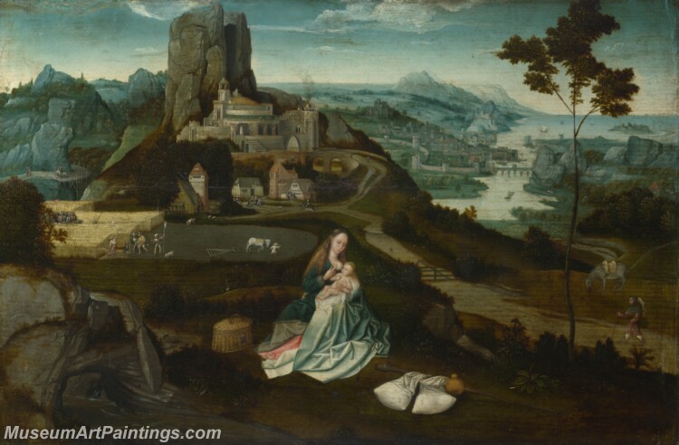 Joachim Patinir Landscape with Rest on Flight into Egypt Painting