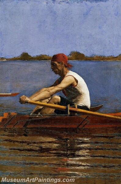 John Biglin in a Single Scull Painting