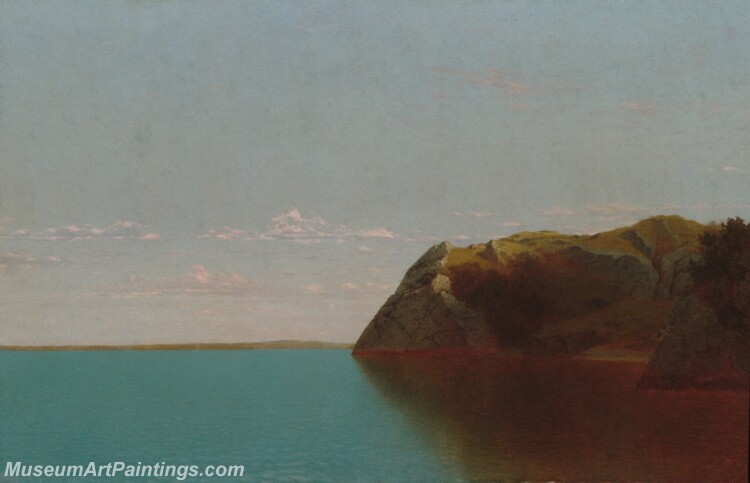 John Frederick Kensett Newport Rocks Painting