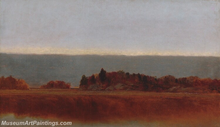 John Frederick Kensett Salt Meadow in October Painting