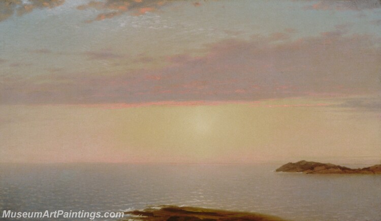 John Frederick Kensett Sunset Painting