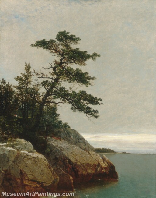 John Frederick Kensett The Old Pine Darien Connecticut Painting