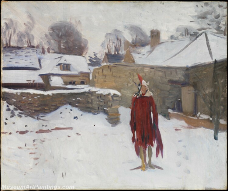 John Singer Sargent Mannikin in the Snow Painting