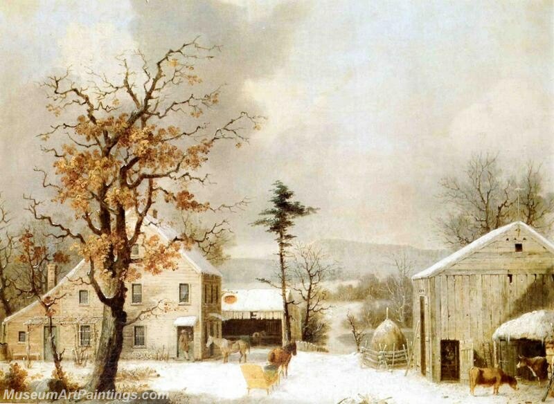 Jones Inn Winter Painting