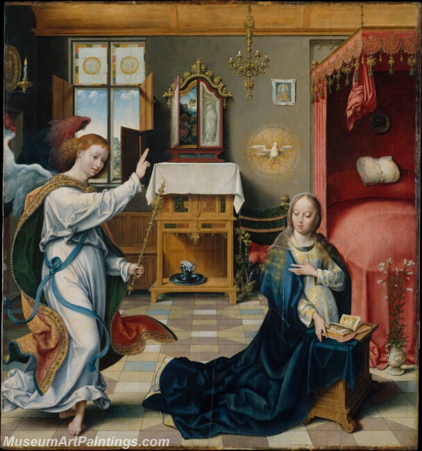 Joos van Cleve The Annunciation Painting