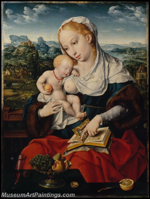 Joos van Cleve and a collaborator Virgin and Child Painting