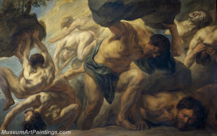 Jordaens Jacob La caida de los Gigantes Painting