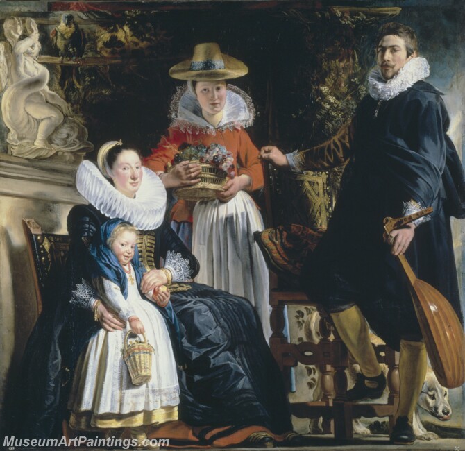 Jordaens Jacob La familia del pintor Painting