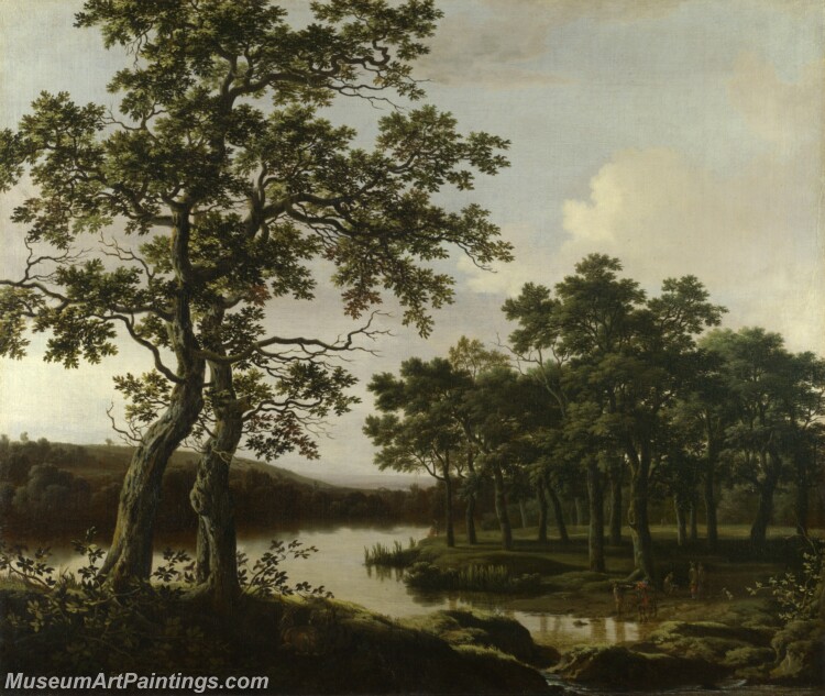 Joris van der Haagen A River Landscape Painting