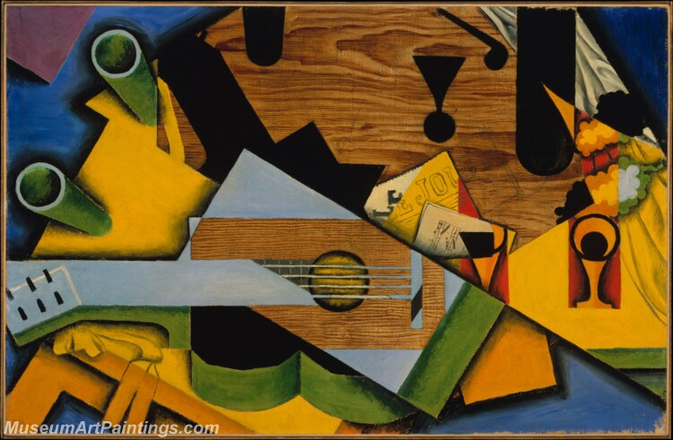 Juan Gris Still Life with a Guitar Painting