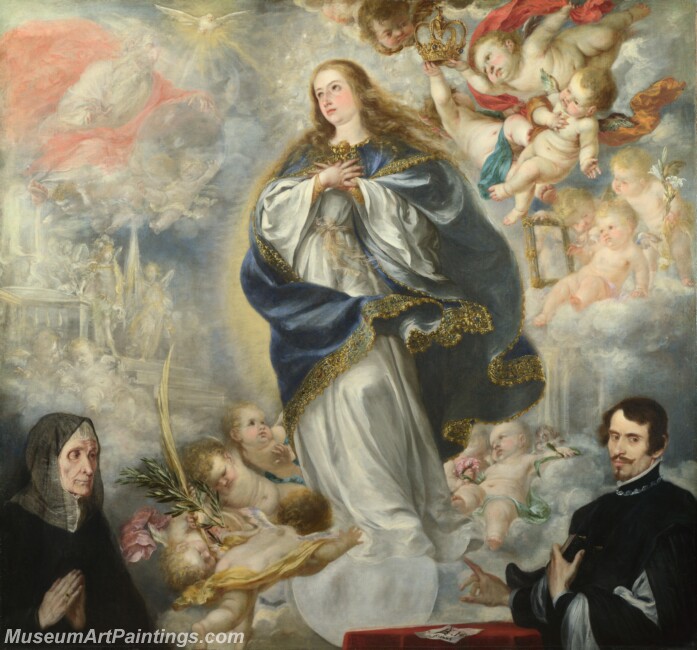 Juan de Valdes Leal The Immaculate Conception with Two Donors Painting