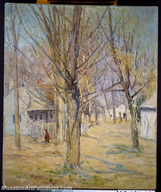 Julian Alden Weir Connecticut Village Going to School Painting