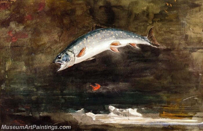 Jumping Trout Painting