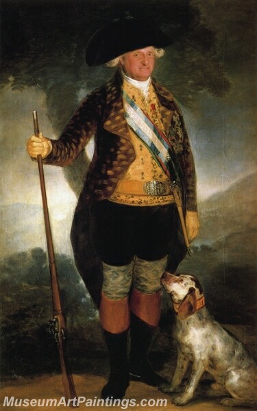 King Carlos IV in Hunting Costume Painting