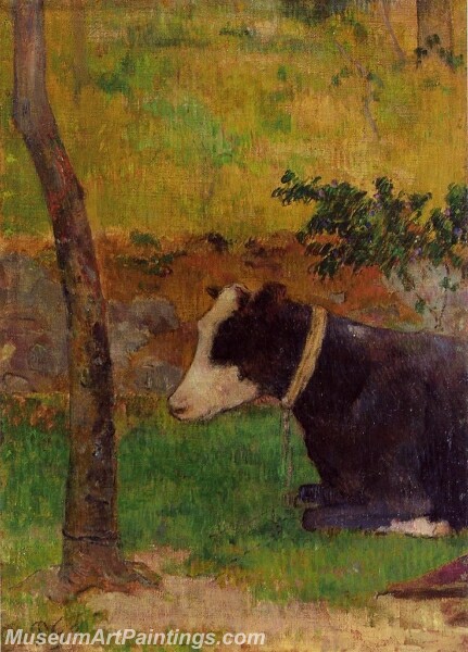 Kneeling Cow Painting