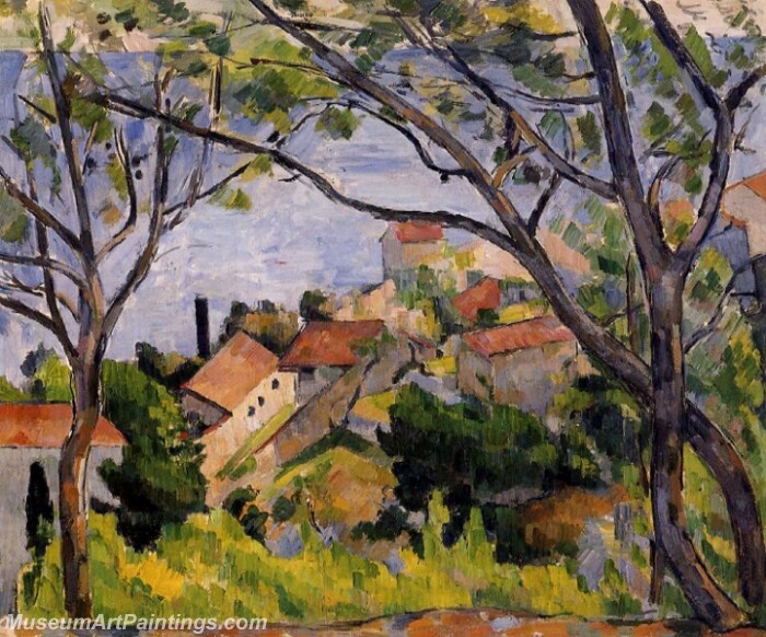 L'Estaque View through the Trees Painting