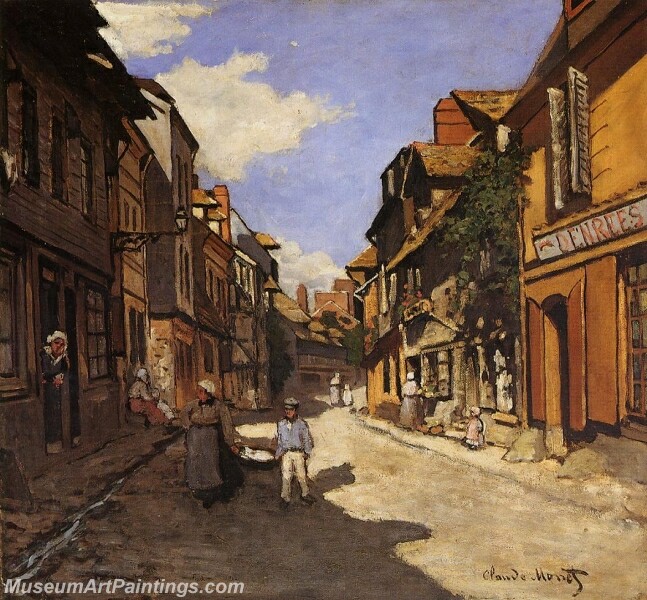 La Rue de La Bavolle at Honfleur Painting