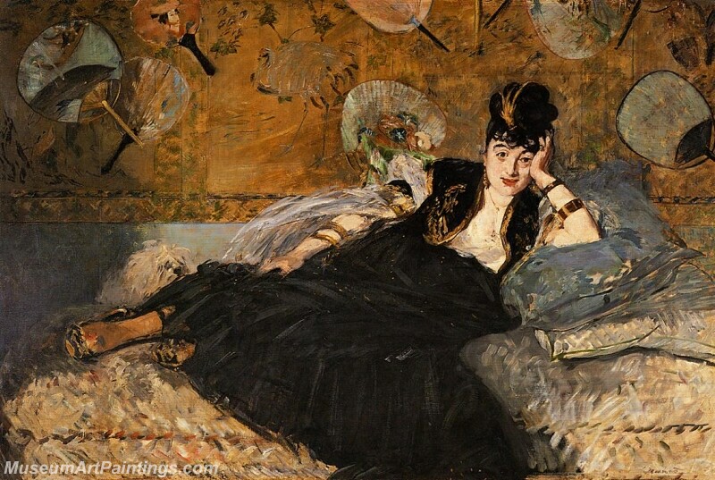 Lady with Fans Portrait of Nina de Callais Painting