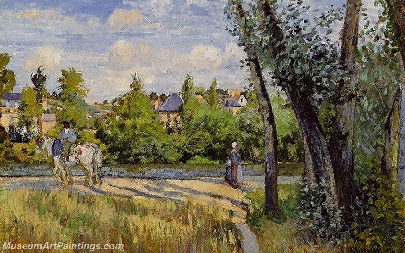 Landscape Bright Sunlight Pontoise Painting