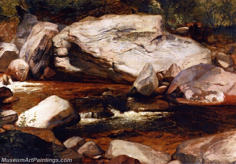 Landscape Creek and Rocks Painting