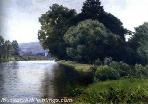 Landscape Painting A Banks of the River