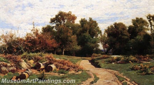 Landscape Painting A Country Path in Summer