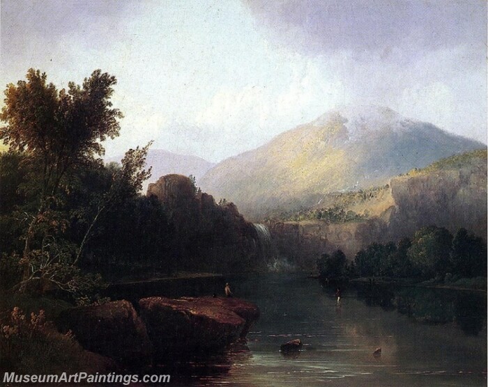 Landscape Painting A Lake in the White Mountains