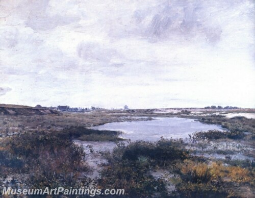 Landscape Painting A Marshy Land Near the lake Rozmberk