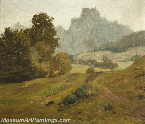 Landscape Painting A Motif from Prachovske Skaly Rock Formation