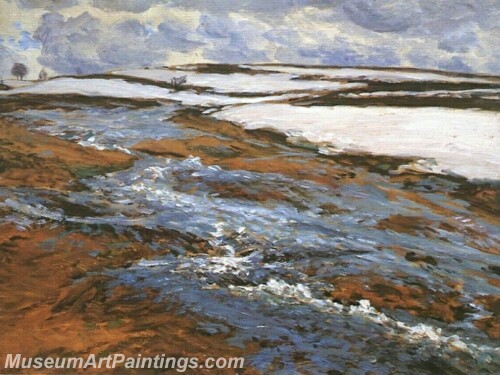 Landscape Painting A Spring Thaw at Vitanov