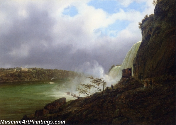 Landscape Painting A View of Niagara Falls