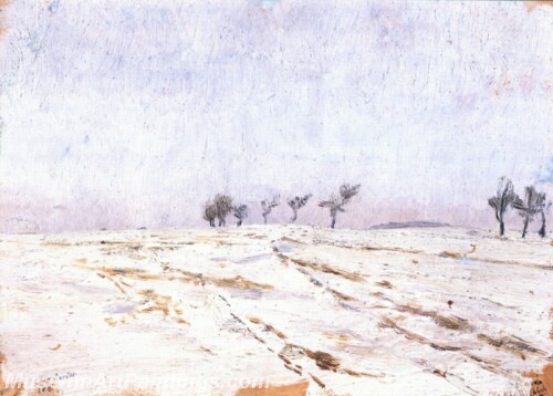 Landscape Painting A Winter Evening