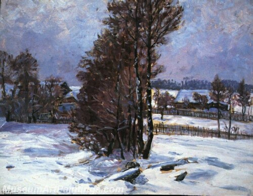 Landscape Painting A Winter at Vitanov