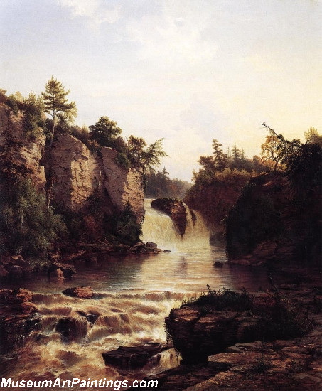 Landscape Painting Ausable Falls