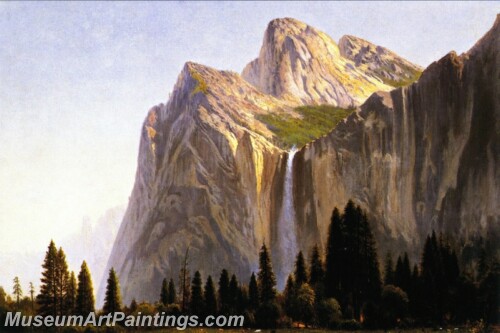 Landscape Painting Bridal Veil Falls Yosemite