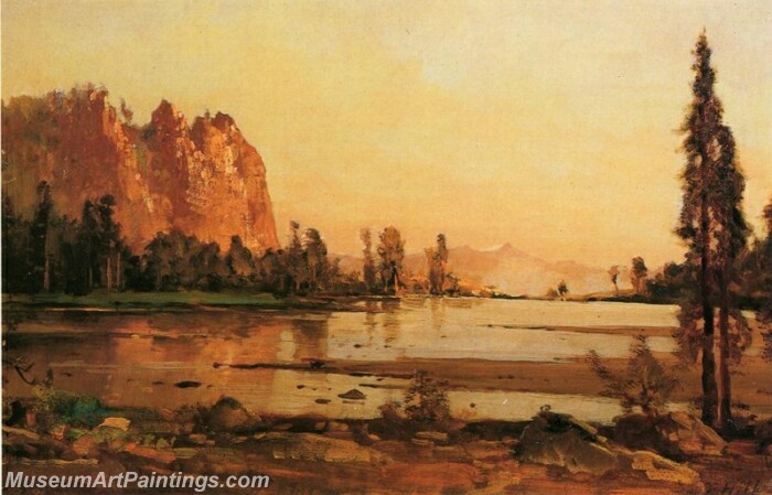 Landscape Painting Crescent Lake