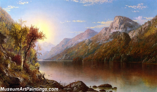 Landscape Painting Eagle Cliff from Profile Lake