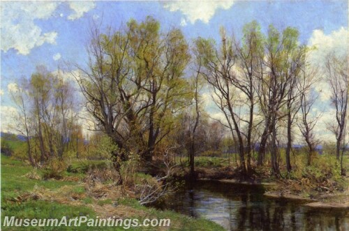 Landscape Painting Early Spring Near Sheffield Massachusetts