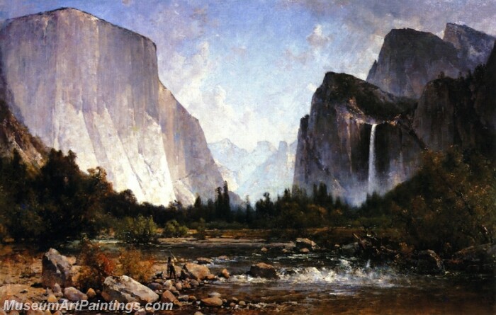 Landscape Painting Fishing the Merced River