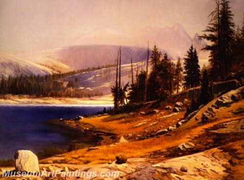 Landscape Painting Glacier Lake Kings Canyon California