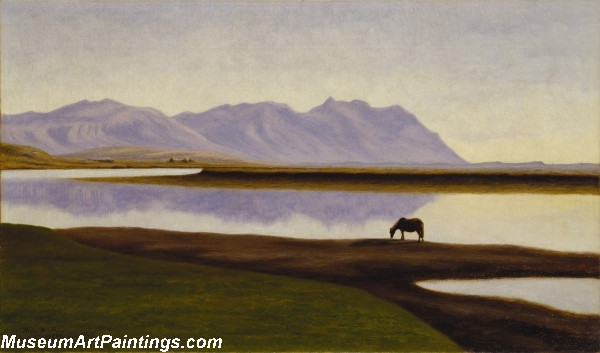 Landscape Painting Hvita River