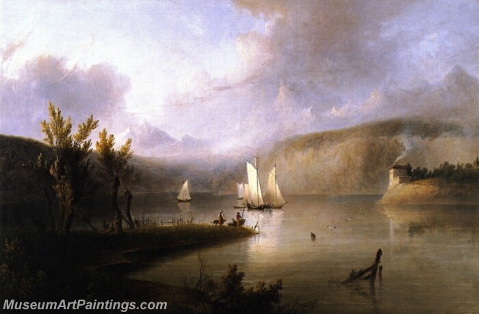 Landscape Painting Lake Scene